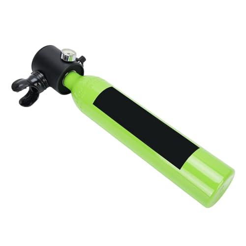 Alomejor Mini Tanque de Buceo de 0,5 L, Equipo de Buceo de Aleación de Aluminio, Cilindro de Oxígeno Portátil para Snorkel y Rescate de Emergencia