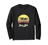Kranfahrzeug Vintage Baufahrzeuge Retro Sunset Langarmshirt