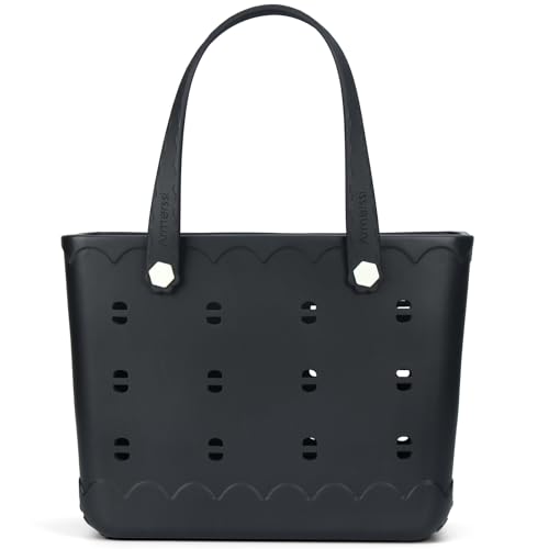 X-Large Rubber Tote Beach Bag for Women | Medium Durable Rubber Bag Waterproof Washable Versatile Tote Bags