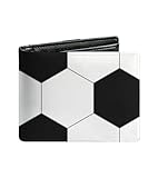 WRIGAEL Credit Card Holder Wallet Rfid Blocking Kids Boys Bifold Teen Cool Cute for Cash with ID Window Cardholder Teenage Teenager, Soccer