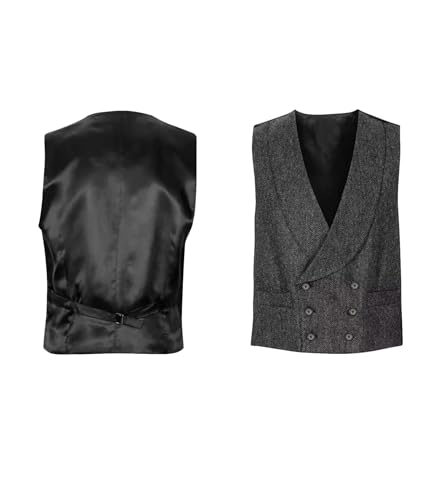 Men's 3 Pieces Tweed Knit Suit Wedding Winter Blazer Slim Fit Single Breasted Jacket Vest Trousers Party Set4