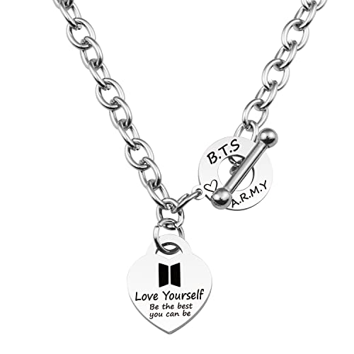 ARETIS Kpop Bangtan Boys Gift Necklace Be the best J-HOPE JIMIN JIN JK RM SUGA V Necklace Bangtan Boys Lover Jewelry Gift for Bangtan Boys Fans(Be the best-OT-KXY)