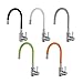 Withstand high Pressure and Temperature Extremes Stainless Steel Kitchen Faucets Kitchen Sink Faucet Stream Sprayer Head Colorful Hose Kitchen Mixer Tap (Color : N1114N-T9)