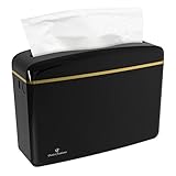 Countertop Multifold Hand Paper Towel Dispenser by Oasis Creations, Single Sheet Dispensing – Glossy Black