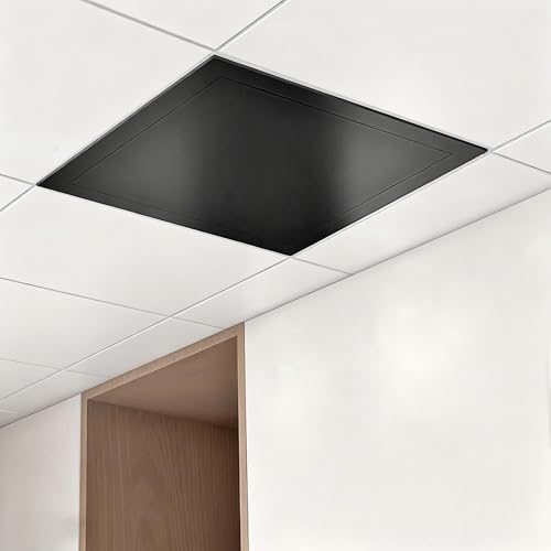 壁と天井用のアクセスパネル、プッシュラッチ付きアクセスドア、電気と配管用の壁穴カバー、ブラック(30x30cm)