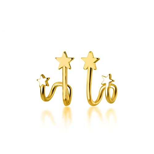 Boucles d'oreilles étoiles argent sterling anti-allergie oreilles sensibles femme