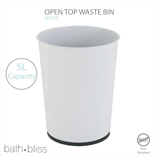 Bote de Basura de Baño 1.3 gal Blanco miniatura 5