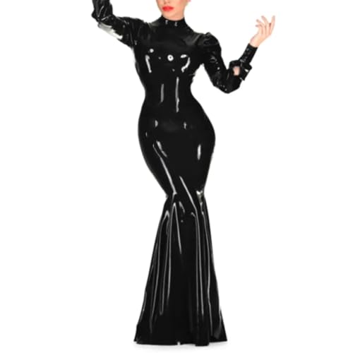Robe de soirée sirène wetlook : sublimez vos courbes sans complexe