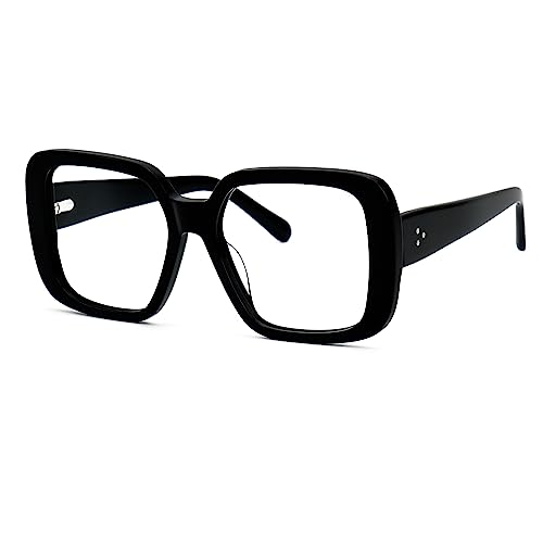 Image of Zeelool Oversized Square Blue Light Blocking Glasses for Women Men JGA962156-01B Black