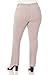 Rekucci Curvy Woman Plus Size Straight Leg Pant with Stretch Waist (16W, Khaki)