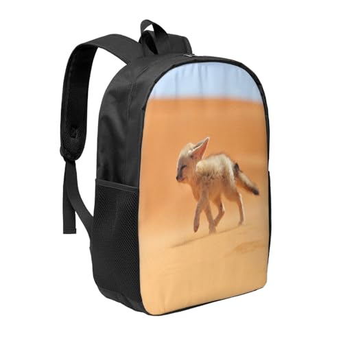Fennec Fox Desert Backpack, 17 Inch Travel Business Laptop Backpack For Women Men2