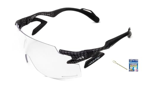 「国内正規商品」 AirFlay/エアフライ 鼻パッドのないスポーツサングラス AF-301BKシリーズ 「カラー番号・カラー表記」「保証付き」「ミニドライバー+ドライタイプメガネ拭き付属」 C-33BK(カーボン スタイル・グレー 調光レンズ)