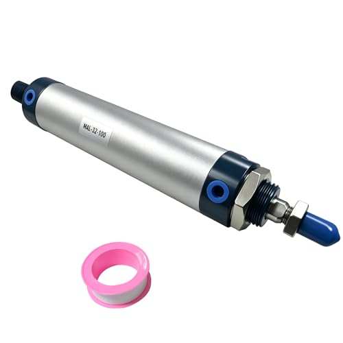 CG WEITENG Pneumatic Mini Pneumatic Cylinder MAL Single Rod Aluminum Double Acting Pneumatic Cylinder 32mm Bore 100mm Stroke(MAL32x100)