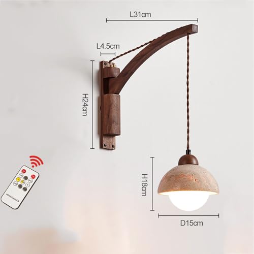 Apliques de pared inalámbricos de piedra natural para iluminar tu dormitorio de forma cálida 6
