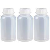 Weithalsflaschen 3 x 500ml Laborflasche Naturfarben aus LDPE inkl. Schraubverschluss, Laborflaschen, Plastikflasche, Kunststoffflasche, Plastikflaschen, Kunststoffflaschen ***