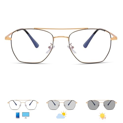 Image of Vast Photochromic Blue Cut Computer Glasses for Eye Protection | Zero Power Anti Glare & Blue Light Filter | UV Protect Specs for Men & Women| Frames| Cooling Glasses Lens