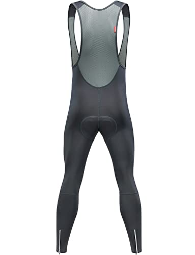 qualidyne Meia-calça masculina de ciclismo acolchoada 3D para inverno térmica para clima frio