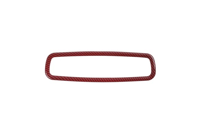AUTO-LUX - Car Interior Rearview Mirror Decorative Cover Trim Decal fords 2015+/ Mustangs 2009+/ Bronco 2021 2022 Accessories ABS (Red Carbon Fib