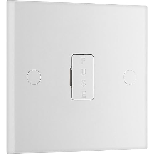 BG Electrical Unswitched Fused Spur Connection Unit, Double Pole, Square Edge, Nexus 900 Series, White Moulded, 13A, 952