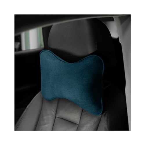 Osilly Car Headrest Pillow, Soft Comfortable Breathable Memory Foam Ergonomic Design Automotive Neck Pillow Cushion with Adjustable Strap for Neck Pain Pressure Relief, Universal Fit（Blue）