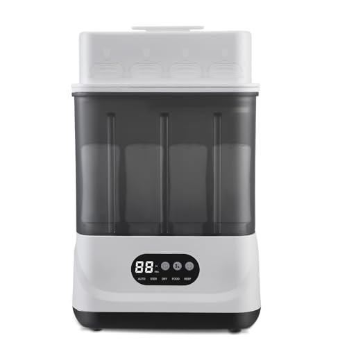 Stérilisateur et séchoir à biberons, stérilisateur électrique à vapeur 4 en 1, peut contenir 9 biberons et tétines, stérilisateur à vapeur 2 couches...