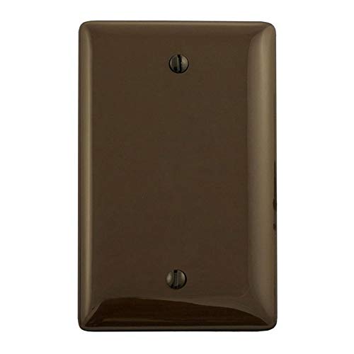 Hubbell Npj13 Unbreakable Mid-Size Brown Blank Box Mount Wall Plate #TOP7