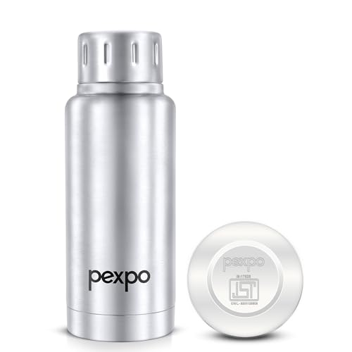 Image of Go24 pexpo Cameo Pro ISI Certified Stainless Steel Vacuum Insulated Flask - 300ml | Double Wall Hot & Cold Upto 5-6 Hours | Office, School, Gym, & Travelling | Men, Women & Kids