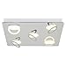 Produktbild Brilliant Doors Round LED Wandleuchte/Deckenleuchte, 5-flammig, 5x 9W LED fest integriert, 5x 630 Lumen, 3000K warmweiß, Metall/Kunststoff, chrom, 51 x 51 x 10 cm, G19195/15