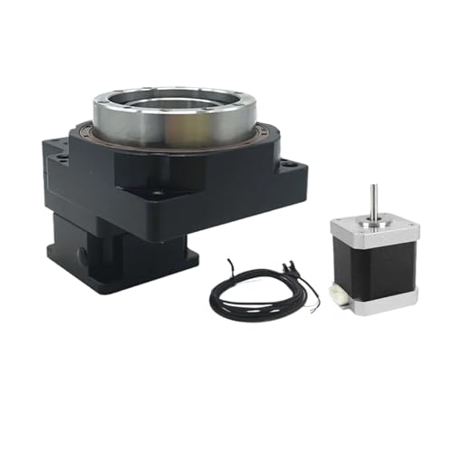 Hollow Rotary Actuator 360 Degree CNC Electric Rotary Table Rotary indexing Plate Stepper servo Replacing DD Motor Cam Divider(with 0.42Nm Motor,5kg Load-Ratio 10)