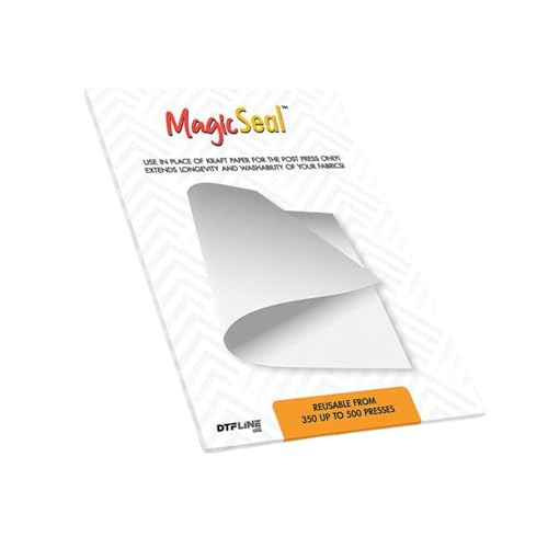 MagicSeal Reusable Post-Press Finishing Sheet for DTF HTV DTG and Transfer Prints Improves Softness Breathability and Wash Durability Compact Size (6.25 x 8.75)
