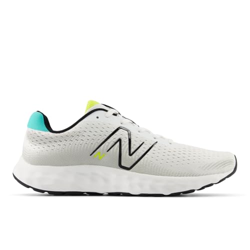 New Balance New Balance Men's 520 V8 Running Shoe, White/Black/Infield Clay, 7