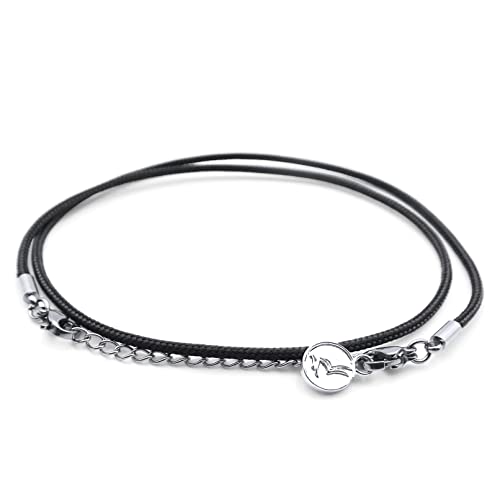 Wind Passion Tobilleras para Mujer, Acero Inoxidable Ajustable Negro Cuerda Tobillo Joyería Pulseras para Niñas Cover