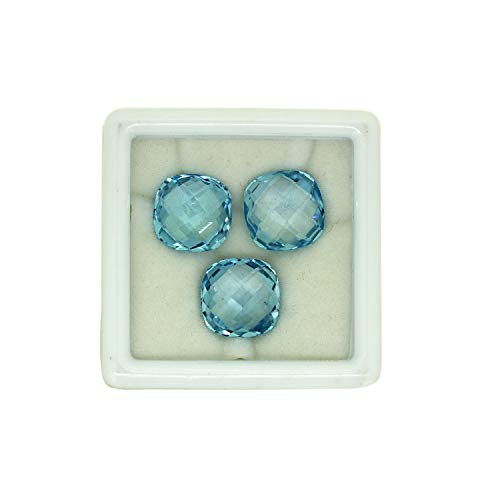 Topaze bleue naturelle 12mm calibrée : finies les pierres difficiles à sertir