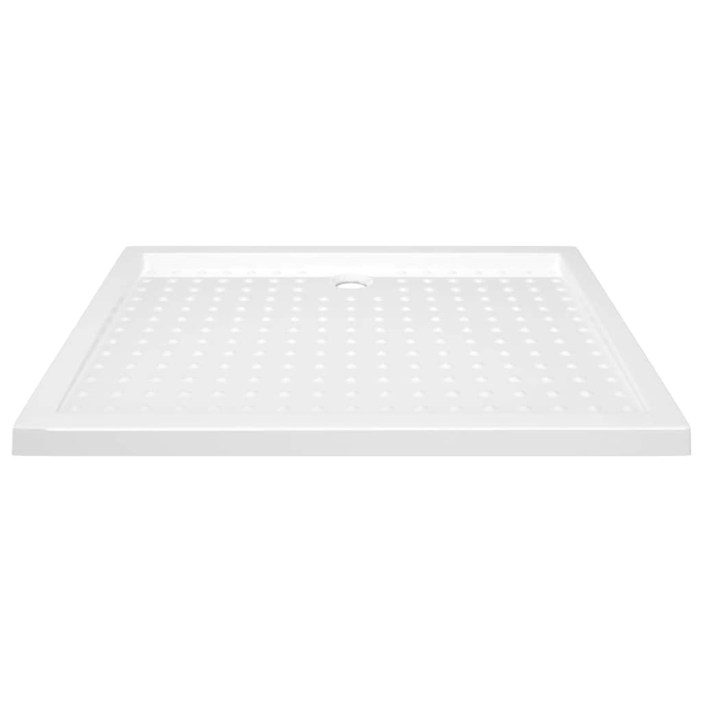 Plato de ducha ABS 80 x 100 x 4 cm, antideslizante, color blanco