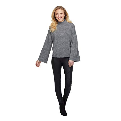 Mud Pie Women's Long Sleeve Sweater, Gray, Medium
