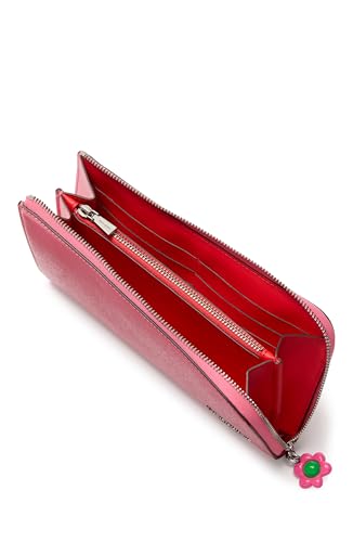 Image of kate spade new york Devin Saffiano Leather W- Flower Zipper Puller Zip Around Continental Wallet