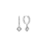 Die Ohrringe aus Sterling-Silber mit quadratischen Cubic Zirkonia-Details aus unserer aktuellen Timeless Elegance Kollektion