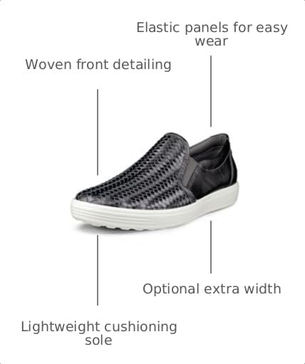 Image of ECCO Mens Soft 7 Woven Slip on 2.0