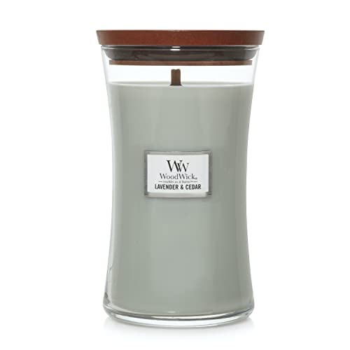 Woodwick Large Hourglass Candle, Lavender & Cedar, 21.5 Oz #TOP2