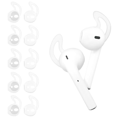 5 Pairs Earhooks for Airpods, Silicone Ear Tips Compatible for AirPods 1&2, Soft Anti-Slip Sport Earbud Tips, Ultra-Light Earphones Accessories Anti-Drop Ear Hook Gel Headphones Protective Accessories 5 Pairs Earhooks for Airpods, Silicone Ear Tips Compatible for AirPods 1&2, Soft Anti-Slip Sport Earbud Tips, Ultra-Light Earphones Accessories Anti-Drop Ear Hook Gel Headphones Protective Accessories