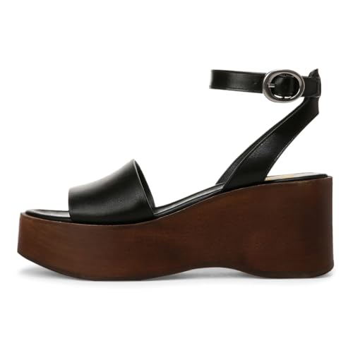 miss left Women Open Round Toe Ankle Strap Buckle Platform Sandals Cork Wedge Mid Heel Summer Casual Daily Dress Shoes Size 4-16 US2