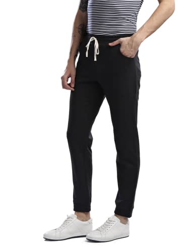 Image of Hubberholme Men's Slim Fit Cotton Track Pants - Trackpant with Drawstring Elastic Waistband, Lower for Jogging, Gym, Sports & Dailywear