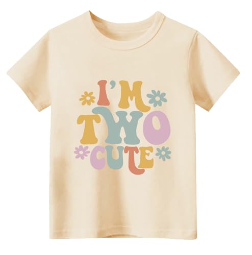 Image of Toddler Boys Girls 2nd Birthday Shirt Outfit for Kids Two Years Old Birthday Gift for Party Short Sleeve Tshirt