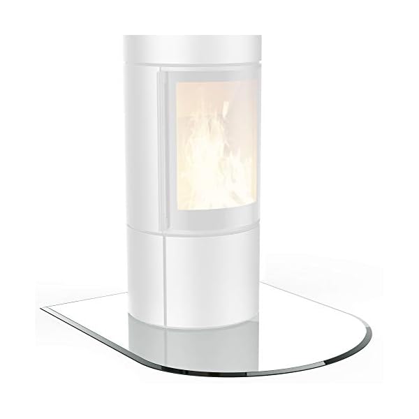 BIJON Funkenschutz-Platte mit Facettenschliff, Glasplatte Kaminofen, Kaminschutz mit ESG Sicherheitsglas, Kamin… – Bild 3