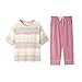 Produktbild N / A Mittelärmeliger Pyjama Aus Reiner Baumwolle, Zweiteiliger, Dünner Damen-Service Für Zu Hause(Size:XL)
