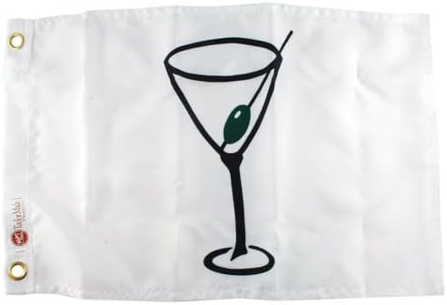 Taylor Made Novelty Cocktail Boat Flag, 12" x 18" 200-Denier Water-Repellent Nylon, Screen-Printed Fabric, Decorative for Marine, Boating, Marina, Dock Decor, Sewn-in Brass Grommets - 9118 image 2