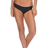 Body Glove Women's Smoothies Audrey Solid Low Rise Bikini Bottom Swimsuit,Smoothies Black, Small
