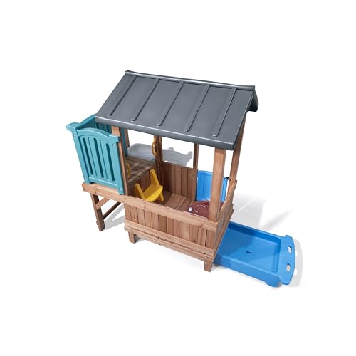 Step2 Woodland Adventure Playhouse & Slide, Kids Outdoor Playset, Backyard Playground Set, Swings, Storage Drawer, Made of Wood & Durable Plastic, Outside Jungle Gym, for Children 3-8 Years Old - image 7