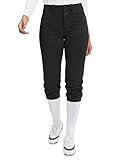 Stelle Women's Softball Pants Knickers Knee-High Baseball Pant with Pockets for Athletes Tee Ball Fastpitch Style (Black,L)