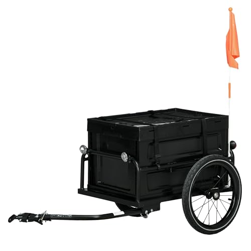 HOMCOM Bicycle Cargo Trailer with 65L Storage